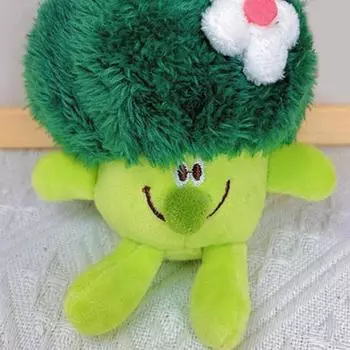 Милый мультяшный овощ брокколи плюшевая игрушка брелок кулон, сумка подвесной аксессуар