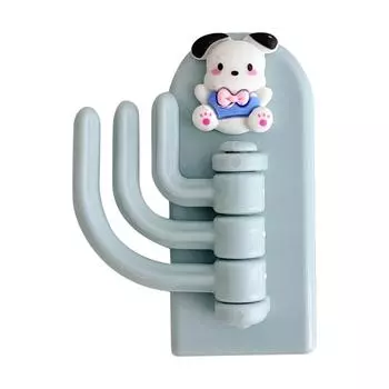 Cute Cartoon Wall Hook Innovative Cute Animal Adhesive Kids Wall Hook for Dormitories Blue Bow Tie