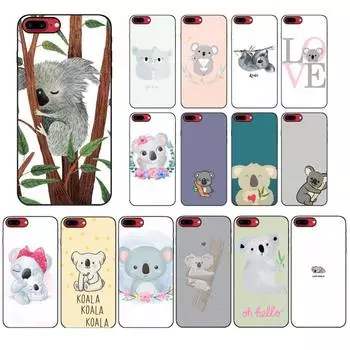 Cute cartoon watercolor painting animal koala Phone Case for iPhone 13 11 12 pro XS MAX 8 7 6 6S Plus X 5S SE 2020 XR cover 11 pro max
