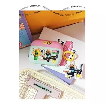 Cute Cat AirPods Protective Case Airpodpro2 Earphone Case Suitable for Apple Earphone Sleeves Original Apple Airpods Pro With buckle