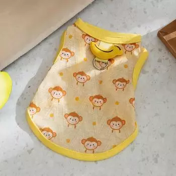 Cute cat clothes spring and summer full print breathable into cat kittens two feet thin puppy dog pet clothing S (recommended 3-2.5kg)