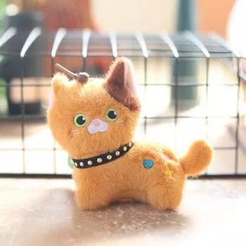 Cute Cat Mini Plush Keychain Backpack Charm Pp Cotton Stuffed Toy Gift Girls