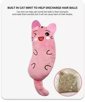 Cute Cat Toys Funny Interactive Plush Cat Toy Mini Teeth Grinding Catnip Toys Kitten Chewing Mouse Toy Pets Supplies Accessories синий