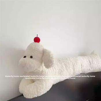 Cute Cherry Puppy Plush Cushion With Soft Cover For Decor Home