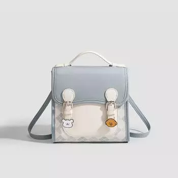 Cute Color Contrast Small Fresh Backpack Bag Female Commuter Schoolbag Travel Small Backpack