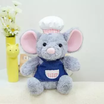 Cute Cooking Mouse Chef Little Mouse Plush Doll Doll Ornament Gift Companion Throw Pillow 23cm