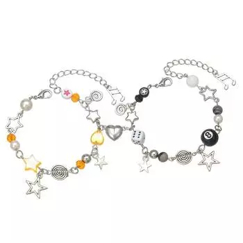 Cute Couple Bestie Bracelet Punk Valentine s Day Gift Fashion Moon Sun Wristband Couple Style 2