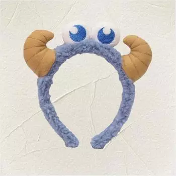 Cute cow horn headband, funny headwear, Halloween festival performance, face washing, makeup, plush headband