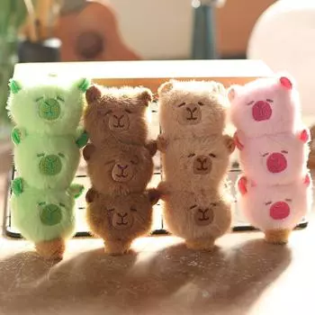 Cute Creative Capybara Doll Keychain Cartoon Animal Car Keychain Pendant Exquisite Backpack Decoration Accessories Gifts