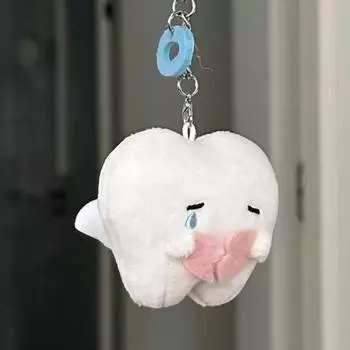 Cute Creative Tooth Wings Plush Doll Toy Kawaii Plush Cartoon Doll Keychain Backpack Pendant Bag Decoration Accessories Gifts