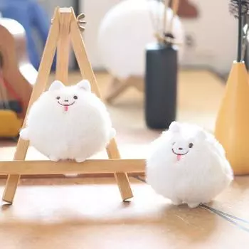 Cute Cute Ball Puppy Pendant Plush Toy Doll Cartoon Shiba Inu Bag Hanging Keychain Doll 12 cm