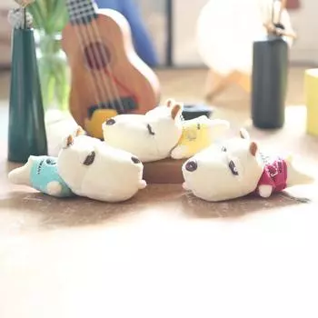 Cute Cute Big Head Dog Small Pendant Plush Doll Party Dog Bag Hanging Decorative Keychain Doll 13 cm.