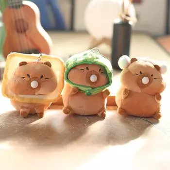 Cute Cute Bubble Bubble Kapibala Pendant Plush Toy Doll Bag Hanging Keychain Doll 14 cm.