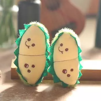 Cute Cute Fruit Durian Small Pendant Plush Toy Doll Pea Bag Hanging Keychain Rag Doll Doll 12 cm