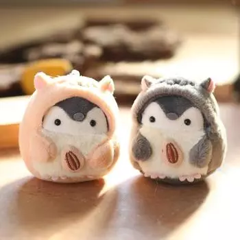 Милый Милый Семена Дыни Пингвин Маленькая Подвеска Плюшевая Игрушка Кукла Подвеска для Сумки Брелок Тряпичная Кукла 11cm