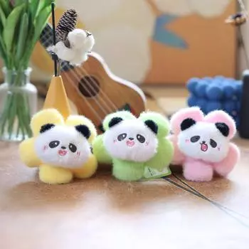 Cute Cute Sunflower Little Panda Pendant Plush Toy Doll Cartoon Bag Hanging Keychain Doll 12 cm.