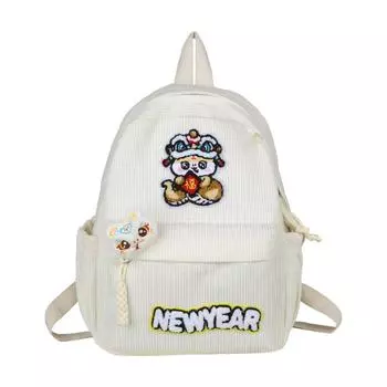 Cute Dachshund Dog Japanese Ins Style Cartoon Backpack Simple and Versatile Cute Polka Dot Dog Large Capacity Backpack single package