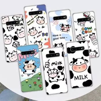 Cute Dairy Cattle Cow Speckle Phone Case For Samsung Galaxy S10 Plus S20 FE S21 S22 Ultra S10E S9 S8 + S6 S7 Edge Lite Shell Coq Samsung S10