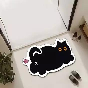 Cute diatom mud bathroom non-slip water absorption special bathroom moisture-proof foot mats 40cmx60cm