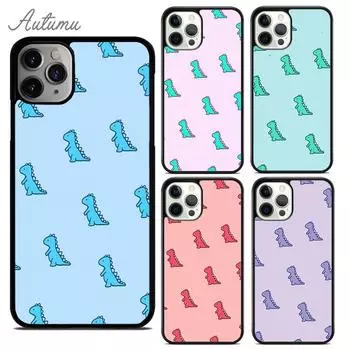 Cute Dino Phone Case for iPhone 11 12 13 14 Pro Max mini X XR XS SE 2020 5 6S 7 8 Plus Samsung Galaxy S21 S22 Cover shell iPhone 6plus