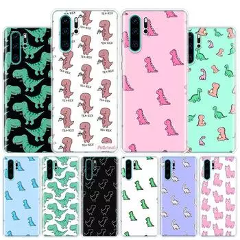 Cute Dinosaur Baby Fashion Cover Phone Case For Huawei Y5 Y6 Y7 Y9S P Smart Z 2019 Honor 10 Lite 9 20 9X 8S 8X 8A Pro 7A 7X Huawei Y5 2019