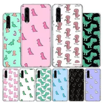 Cute Dinosaur Baby Fashion Cover Phone Case For Huawei P30 P20 P10 P40 P50 Pro Mate 20 40 30 10 Lite Popular Fundas Art Gift Huawei P30