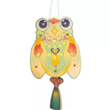 Cute DIY Handmade Mid-Autumn Festival Lantern Handicraft LED Glowing Rabbit Lantern Cartoon Rabbit PVC Chinese Lamp for Children