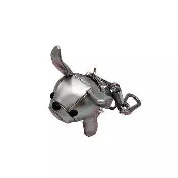 Cute Dog Pendant Cartoon Dog Dolls Fashion Car Keyring Friend 10CM Silver