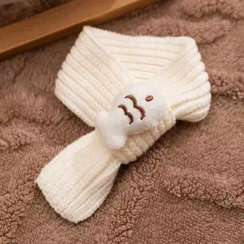 Cute dog scarf autumn and winter warm three-dimensional accessories scarf knitted small dog teddy cat pet supplies S (length 36cm width 4.5cm)