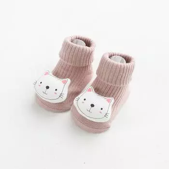 Cute Doll Baby Stockings Spring Autumn Leg Warmer Kids Long Socks 0-3Year Boy Girl Kids Anti Slip Floor Sock Solid Cotton Socks fit 1-3 years old