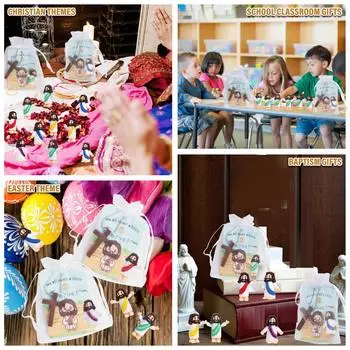 Cute Doll Cross Pendant Festival Event Party Gift Easter Small Gift,Party Dressing ,Easter Gift Bag , Easter Eggs, Easter Decorations 1set(30/20pcs) One Size