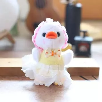 Cute Duck Plush Toy Backpack Charm Keychain Stuffed Animal Gift For Girls Boys