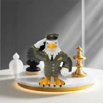 Cute Eagle Statue Art Miniatures Figurine Micro Landscape Eagle Ornament Living Room зелёный
