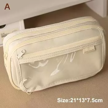 Cute Fabric Pencil Case Kawaii Large Capacity Capybara Zipper Kids Bag Children S Pen Pouch School Supplies Gift