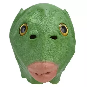 Cute Fish Head Mask Fnnuy Animal Cosplay Prop Latex Mask Halloween Costume Props for Adult