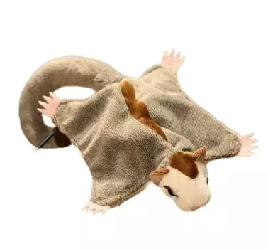 Cute flying squirrel plush animal perfect as a decorative ornament or pillow, gift.