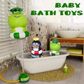 Милый фонтан, вращающаяся игрушка, детский двор, брызги воды, игры на открытом воздухе, игрушка, вращающийся фонтан, разбрызгиватель, детские игрушки для ванны, забавные игрушки-фонтаны frog зелёный