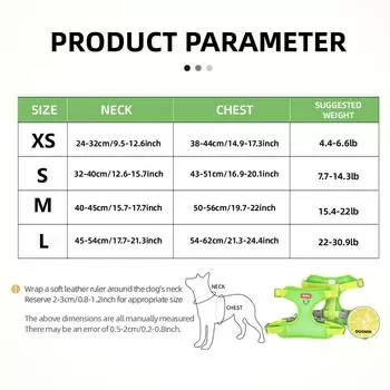 Cute Fruit-Themed Cat Harness with Detachable Backpack Reflective, Adjustable Vest for Medium Cats, Includes Waste Bag Dispenser XS зелёный