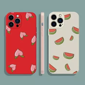 Cute Fruit Tile Texture Phone Case For IPhone 14 13 11 12 Pro MAX Mini 6 7 8 Plus X XR XS MAX SE 2020 5 Soft Silicone TPU Cover iphone 14