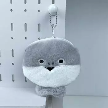 Cute Funny Soft-Shelled Fish Coin Purse Cartoon Kawaii Mini Wallet Creative Keychian Pendant Portable Small Storage Bag Gifts