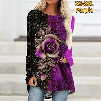 Милый жираф принт длинный рукав повседневные хлопковые футболки женские новые весна осень нерегулярные пуговицы футболка плюс размер 3XL 4XL 5XL топ S