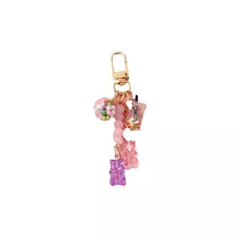 Cute Girls Candy Bag Pendant Acrylic Women Bear Key Chain Key Ring Keyholder Fashion Accessories