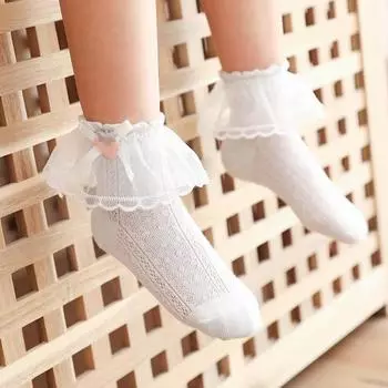 Cute Girls Lace Bow Socks Baby Sock Mini Lace Sock for Children 1-3years Kids Girls Socks Fashion Clothes Accessories Decoration c