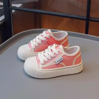 Cute Girls Sandals 2024 New Soft Children Canvas Shoes Pink Stripe Summer Comfortable Non-slip Kids Casual Shoes Non-slip Flats 26 чёрный