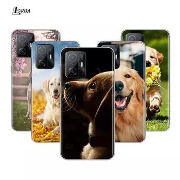 Милый прозрачный чехол с изображением золотистого ретривера для Xiaomi Mi Note 11 11T 11i 10i 10T 10 9 9T SE 8 Lite Pro Ultra, чехол для телефона MI 8