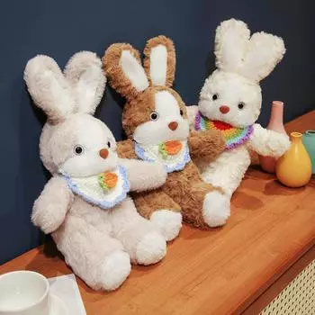Милый кролик спокойной ночи плюшевая игрушка нагрудник кролик кукла детская успокаивающая кукла машина для ловли кукла орнамент украшение 35 without bib