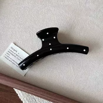 Cute Hairpin Polka Dot Hair Clip Acrylic Big Hair Claw Creative Bow Hair Claw Girl style 4