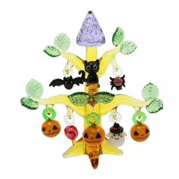 Cute handmade glasswork Halloween forest