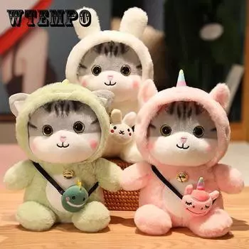 Милая кукла-кошка, игрушка-кошка, плюшевая, удобная, детская кукла, подушка для сна, подарок для девочек, подарок на день рождения 30cm