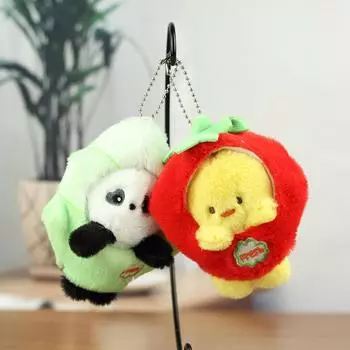 Cute Henshin Vegetable Amimal Plush Doll Toy Pendant Keychain Backpack Decoration Gifts